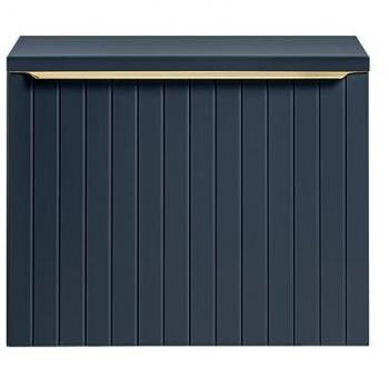 Scaffale lavabo da incasso con canali 60 cm in tonalità blu