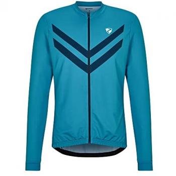 Ziener Radtrikot für Männer, Nitan, langarm, atmungsaktiv, Blau, Größe 52