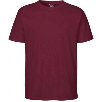 Rundhals‑T-Shirt Neutral Bio Unisex – Farbe Bordeaux – M