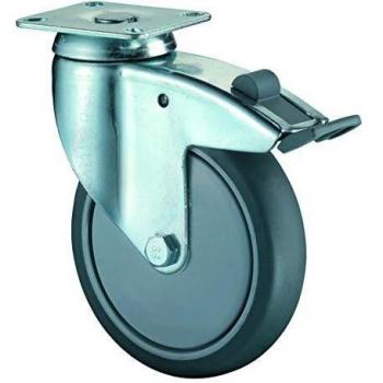 Roulette Pivotante C120.A85.125 BS – Roulements à billes Ø 125 mm, capacité 100 kg