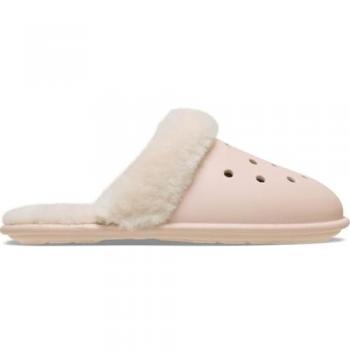 Pantoufles Crocs Classic Fuzz Scuff Beige Blanc 41-42