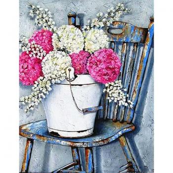 Encaje de Diamantes 5D Circulares Florales – Recién Llegó