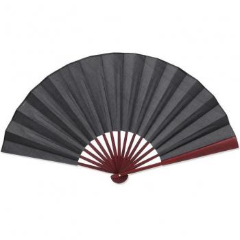 Porte-vent Fan Pliant 60 x33 cm – Fête Nuptiale, Blanc/Bamboo Noir