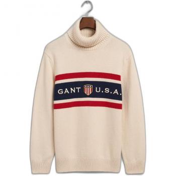 Gant Banner Shield Rollkragenpullover Beige