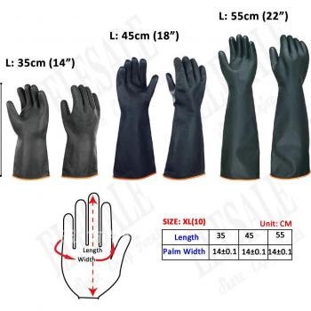 Protection Chimique XL Gants de Travail