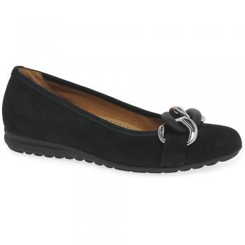 Gabor Women's Sabia Black Suede Flats Size 5