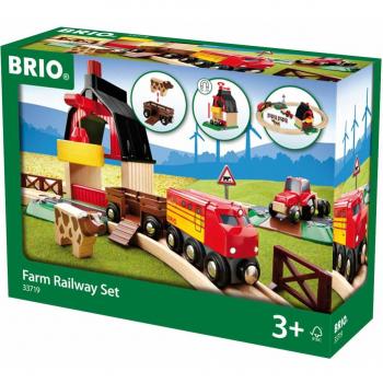 Eisenbahn Bauernhof Abenteuer BRIO – Holzspielzeug Set