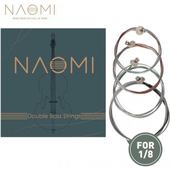 NAOMI Cordes Basses Verticales : 4/4 à 1/8, ensemble 4 pièces pour G, D, A, E