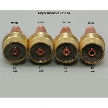 TIG Gas Lens Collet Body Kit 45V64 for DB PTA SR WP 17 18 26 Series