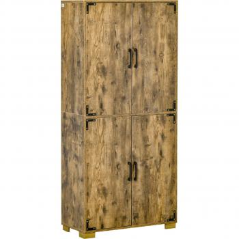 HOMCOM 4-Door Storage Cupboard for Bedroom & Living Room