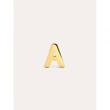 Pendiente Singularu “A” – Plata de Ley 925 con Baño Oro 18Kt