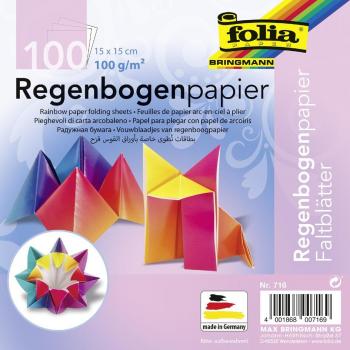 Folia Papier Coloré 15 cm × 15 cm – 100 g – 100 pièces