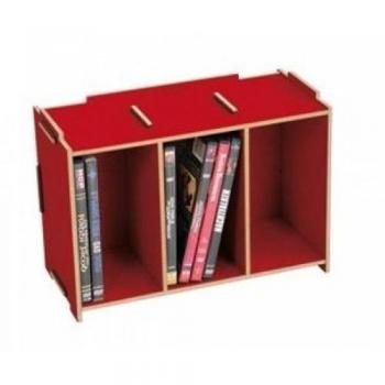 WERKHAUS Medienbox DVD (stapelbar) – 4 Stück in dunkler Farbe