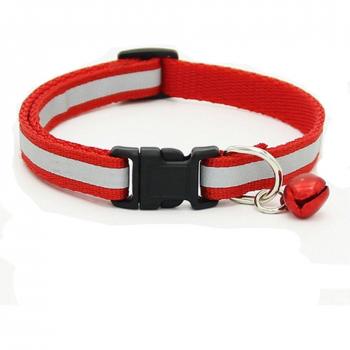 Safety Buckle Reflective Pet Collar with Bell for Dogs and Cats