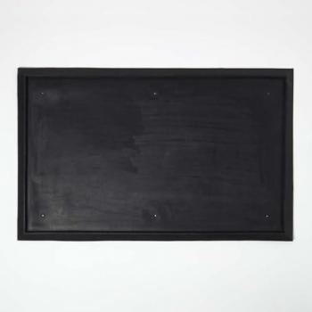 Homescapes 50 x 81 cm Black Rubber Doormat Border