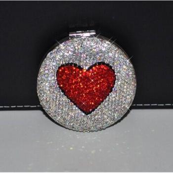 Bling Heart Pocket Vanity Mirror