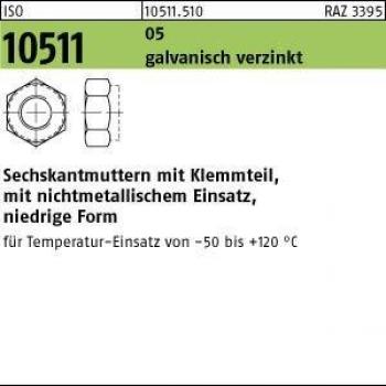 Reyher 500er Pack Sechskantmutter M10, ISO 10511, verzinkt
