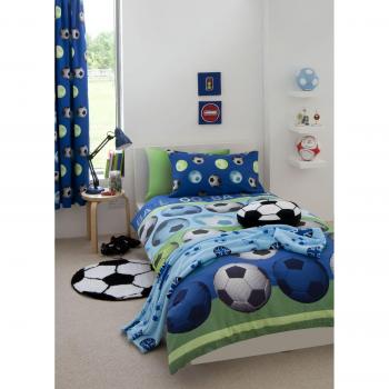 Catherine Lansfield Children’s Football Two-Piece Quiltset – Royal Blue
