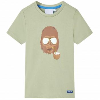 Kids' Light Khaki Short Sleeve T-Shirt 128