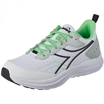 Diadora Snipe 45 EU – Scarpe da Running con tonalità bianca, grigia e verde