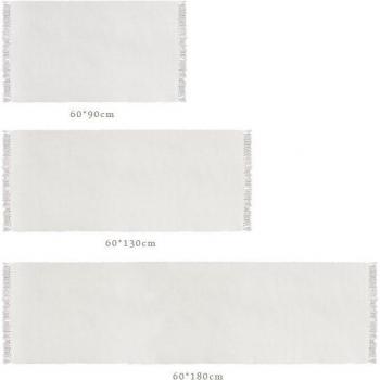 White Cotton Tassel Bedside Rug