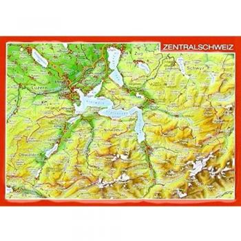 Reliefpostkarte Zentralschweiz