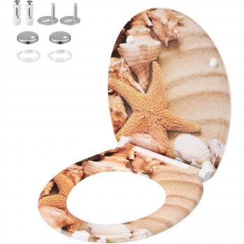 Sedile per WC Starfish & Sand con chiusura morbida