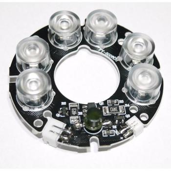 CCTV Night Vision IR LED Board 6 Grain 53mm