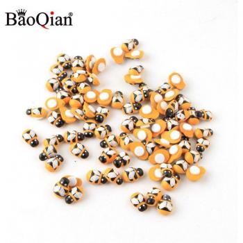 100pcs Wall Sticker Wooden Ladybug Beads