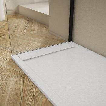 Rejilla Color: Plato de Ducha Pizarra Ribera Blanco 80x180 cm