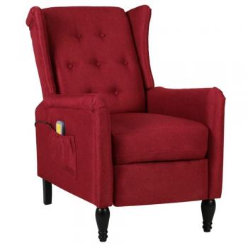 Poltrona de Massagem Reclinável VidaXL Cores Rojas