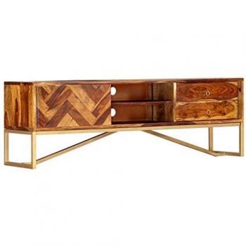 VidaXL Luxury Sheesham Wood TV Unit 140x30x45 cm