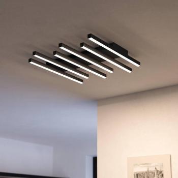 EGLO Padulari Dimbare LED Plafondlamp 53,5 cm Zwart en Wit