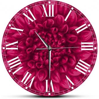 Floral Pink Dahlia Wall Watch