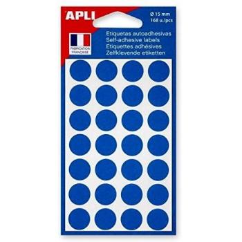 Agipa Markierungspunkte, Durchmesser: 15 mm, rund, blau, 168 Stück