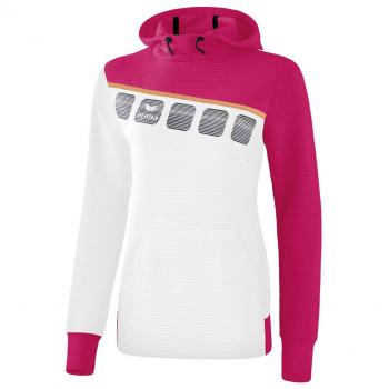 Damen-Kapuzenpulli Erima 5-C Blanc 34 female