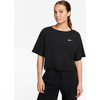Nike Female Black Rib Jersey Training Top
