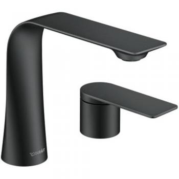 Duravit D.1 2-Loch Waschtischarmatur Schwarz Matt 15,7 cm Höhe 14,8 cm Ausladung