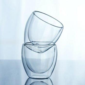 Taza de agua de cristal doble pared 150-450ml