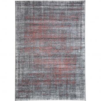 Webteppich Grau-Koralle 140 x 67 cm