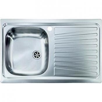 Lavello cucina acciaio inox 1 vasca gocciolatoio cm.86x50