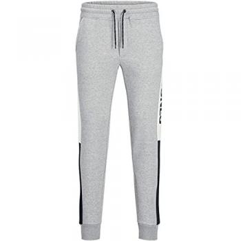 Pantaloni Jack & Jones Will Logo Blocking Grigio Scuro Melange L