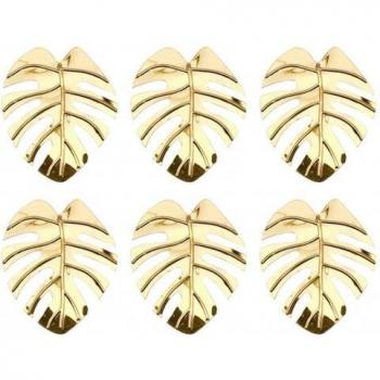 Servilleta de Anillos de Oro para Bodas Tropicales