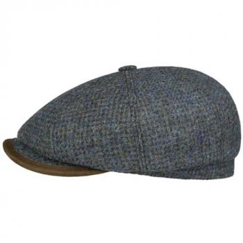 Hatteras Wool Harris Tweed Cap, Size 60 cm, Colour Blue-Green
