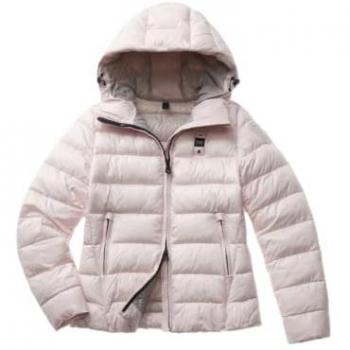 Piumino Blauer Caroll da Donna Rosa, Giubbotto Casual in Nylon con Righe, Modello 24WBLDC02041