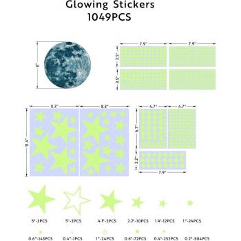 Brillo Nocturno: Pegatinas de Lunares y Constelaciones