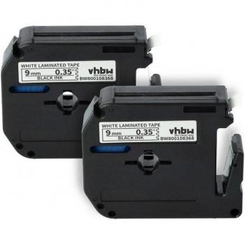 Nastro Cartuccia 9mm – Sostituto M‑K221 per Brother P‑Touch BB4/PT‑100/PT‑110/PT‑55BM/PT‑55S/PT‑65/PT‑65SB