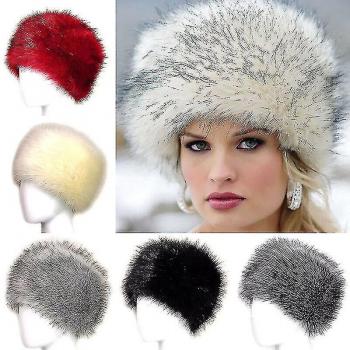 Faux pelage de chapeau féminin gris clair