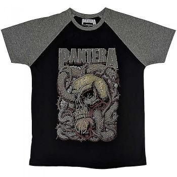 T-shirt raglan en coton Pantera Serpent Skull M