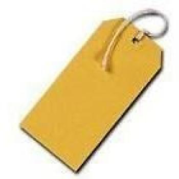 120x60mm Yellow Tags with String
